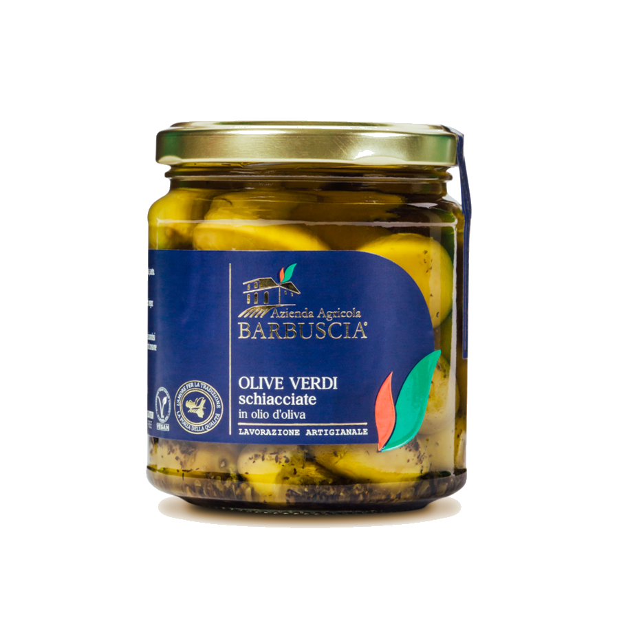 Olive Verdi Schiacciate